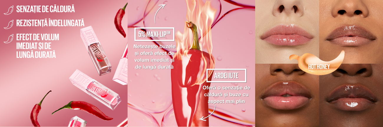Luciu de buze cu efect de marire Lifter Plump 5.4 ml, Maybelline